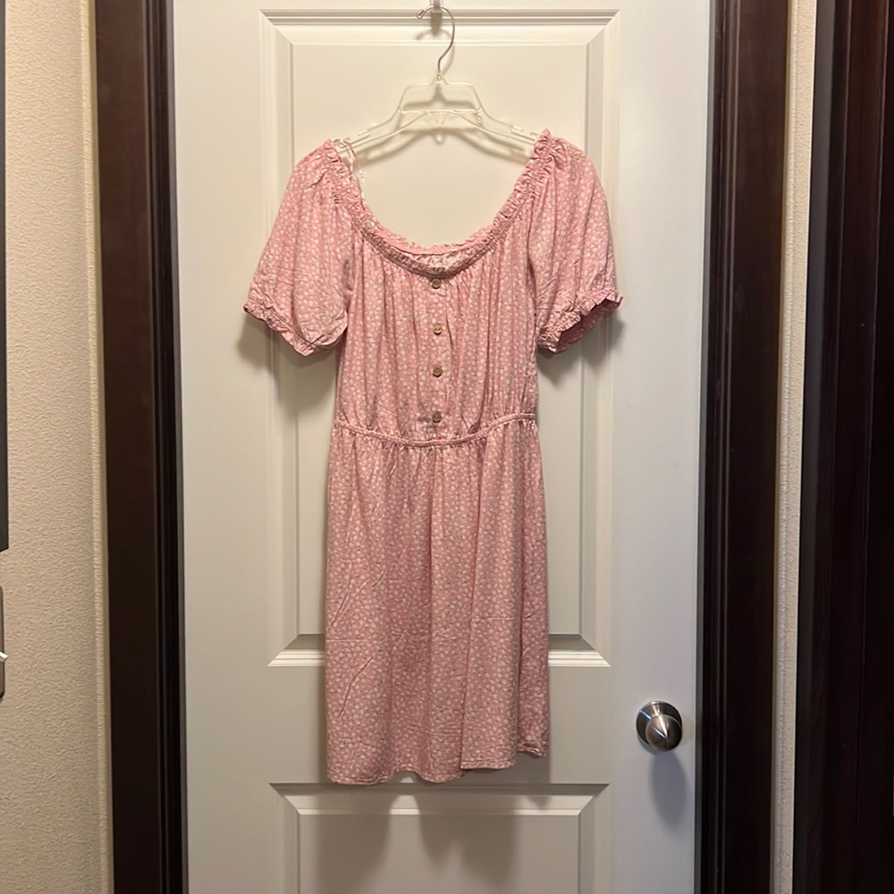 Light Pink Dress with Small white flowers